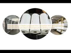 فيلم تغليف غير لامع متعدد البثق متوافق مع أحبار الطباعة المختلفة، بطول متغير، مثالي لصناعة التعبئة والتغليف والملصقات